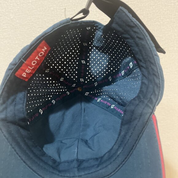 Peloton Cycling Running Gym Workout Hat Blue Adjustable Nylon Strapback - Picture 6 of 6